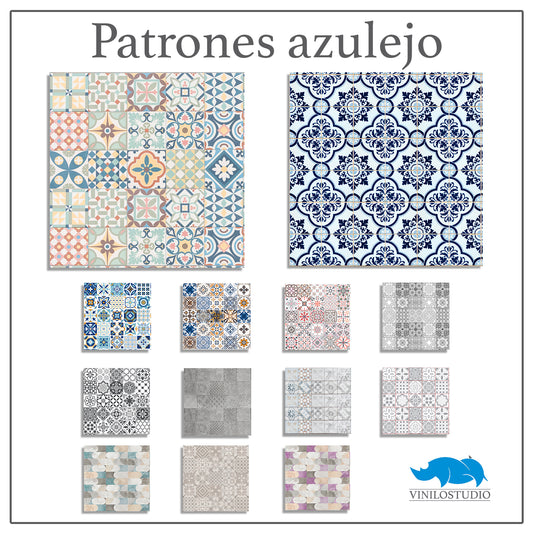 Vinilo efecto azulejo